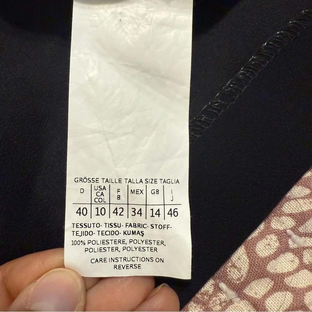 ✨ Marella Black & White Long Sleeve Shift Dress –‎ Size 10 ✨